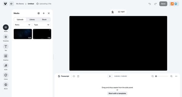 Vimeo screen