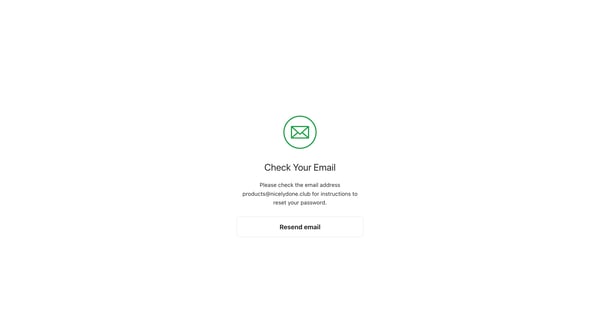 Check your email | V7 Go screen