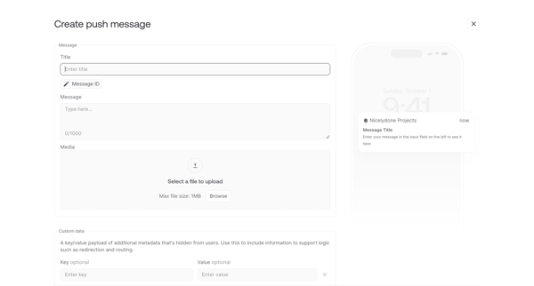 Messaging - Appwrite screen