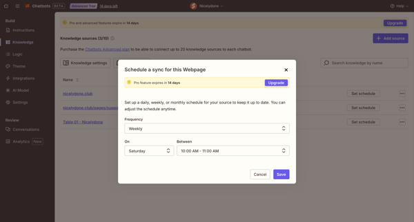 Chatbots - Nicelydone screen