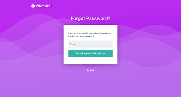 Forgot Password | Whimsical screen