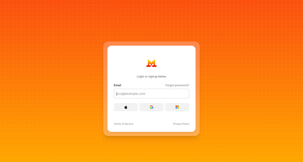 Login - Mistral AI screen