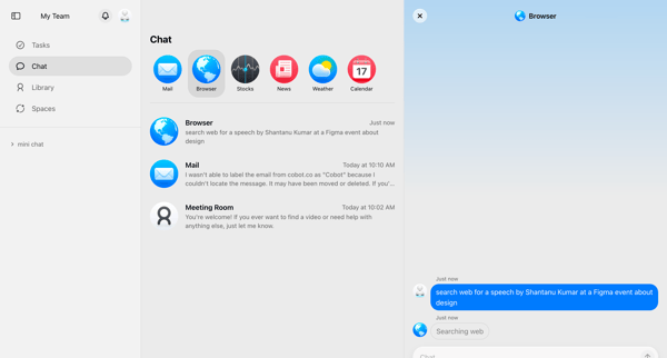 Cobot screen