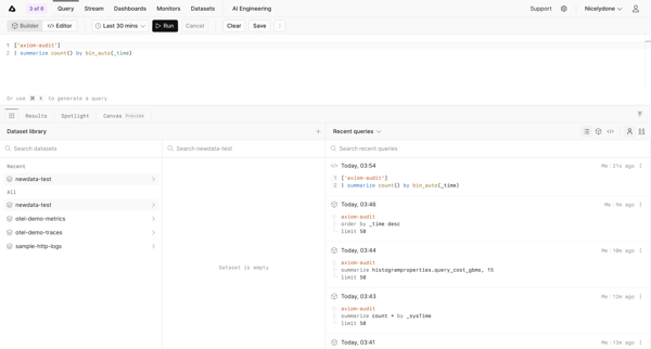 Query screen
