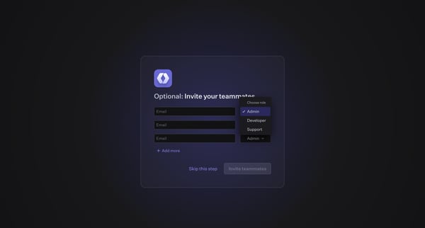 Invite teammates | WorkOS screen
