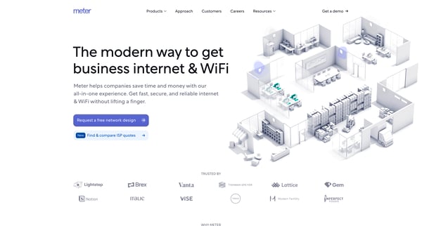 Meter Internet | WiFi for businesses screen