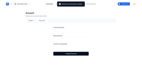 Update Password - Formcarry from Formcarry
