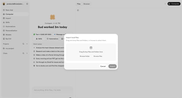 Bud - Your AI Worker screen