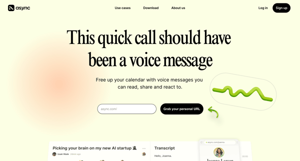Async screen