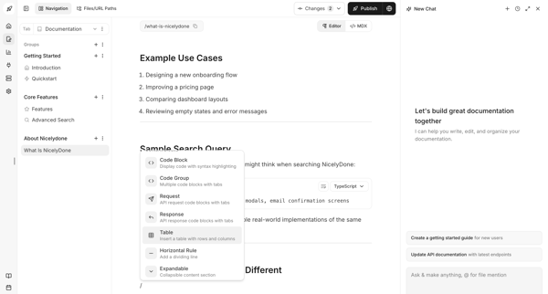 Dashboard - Documentation.AI screen