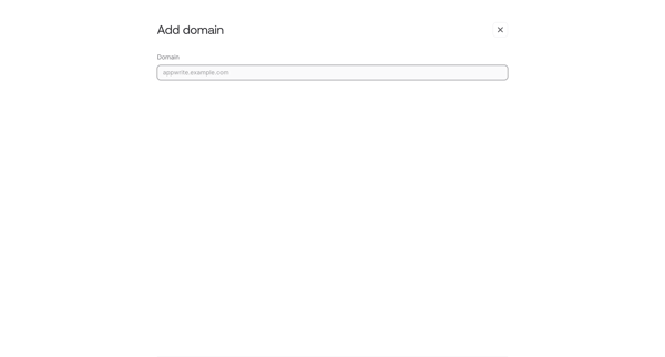 Settings - Appwrite screen