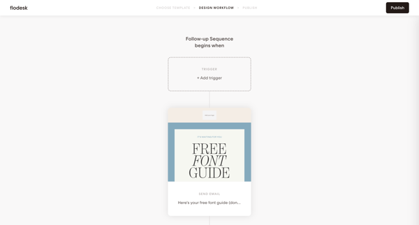 Follow-up Sequence | Flodesk screen