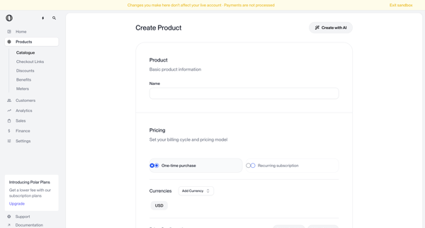 Create Product | Nicelydone | Polar screen