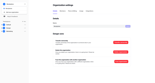 Dashboard — Tabular screen