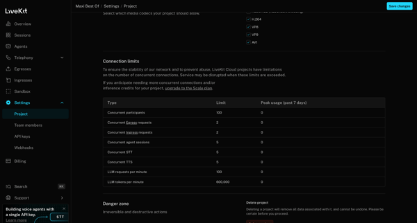 Maxi Best Of | Settings | Project screen