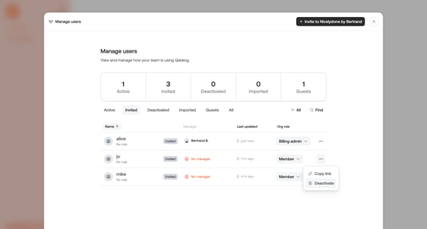 Settings · Qatalog screen