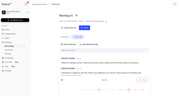 Fyxer AI screen
