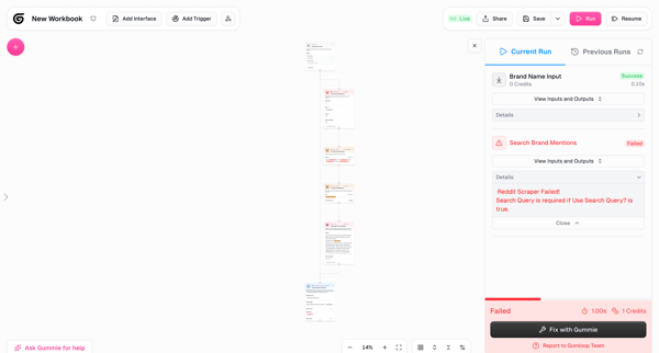 New Workbook | Gumloop screen