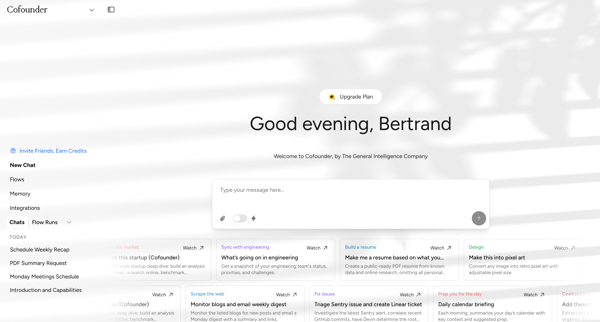 Cofounder screen