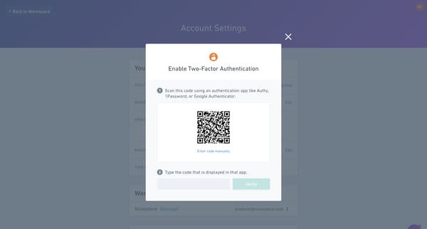 Account Settings from Whimsical