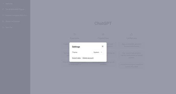 New chat screen