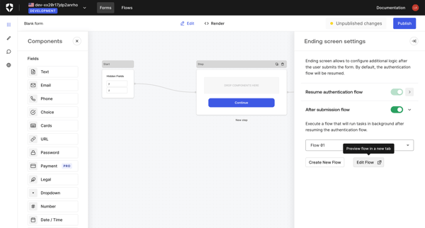 Blank form | Form Editor screen