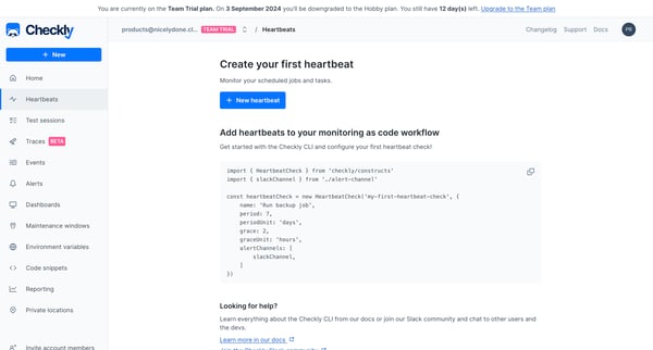 Heartbeats screen