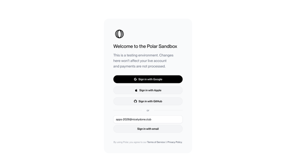 Log in to Polar | Polar screen