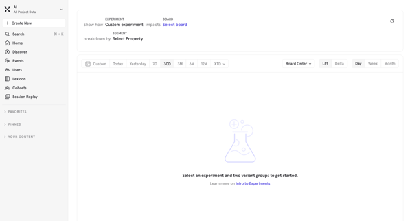 AI / Mixpanel screen