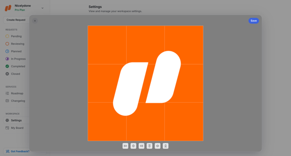 Branding Settings | UserJot screen