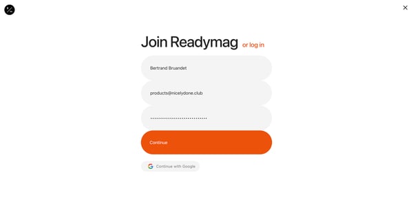 Login | Join screen