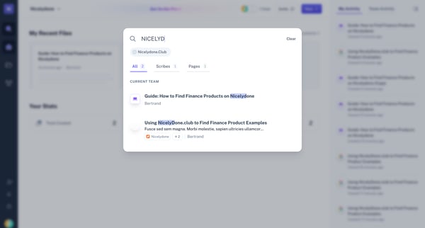 Scribe | Workspace screen