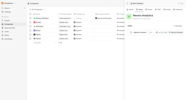 All Companies - Companies screen