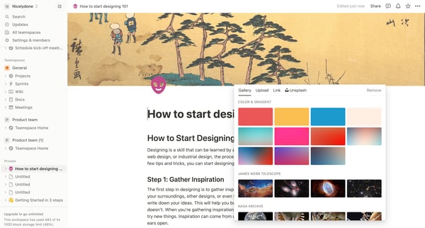 How to start designing 101 screen