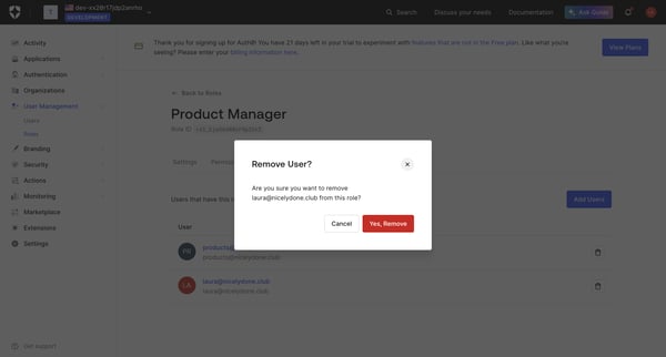 Role Details from Auth0