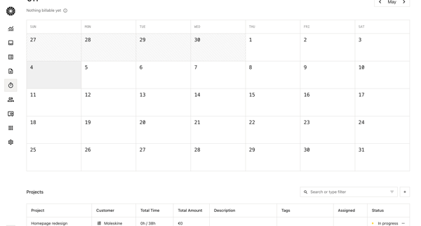 Tracker | Midday screen