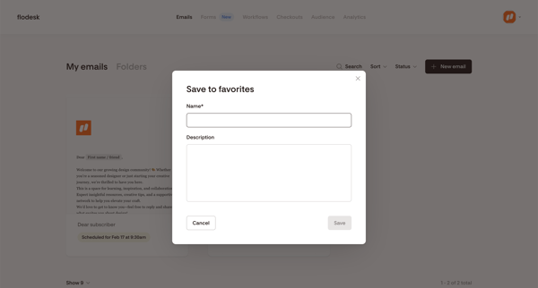 My emails | Flodesk from Flodesk