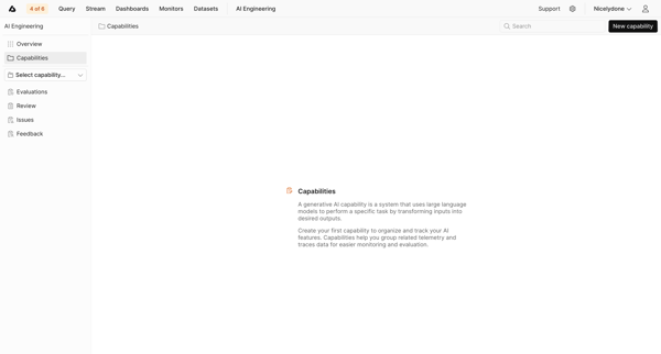 Manage Capabilities - Axiom screen