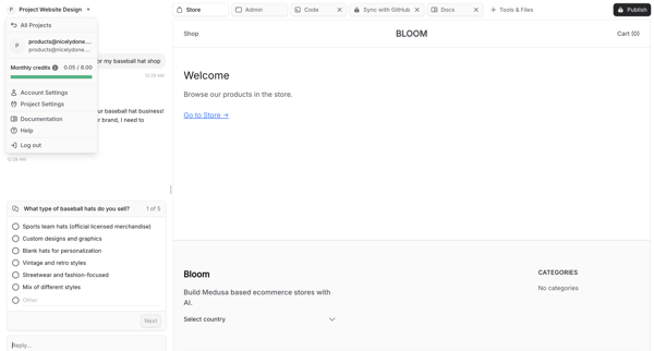 Bloom by Medusa screen