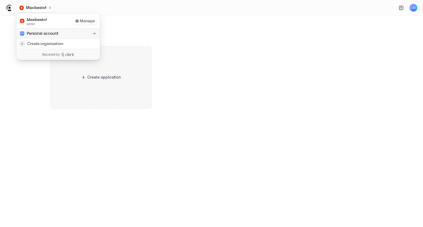 Dashboard | Clerk.com screen