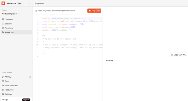 Browserbase - Headless Web Browser API screen