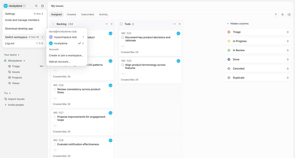 My issues › Assigned screen