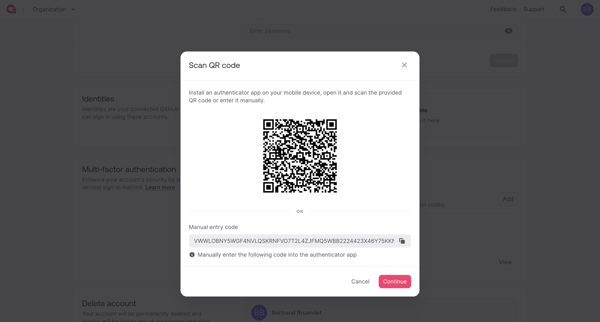 User - Appwrite screen