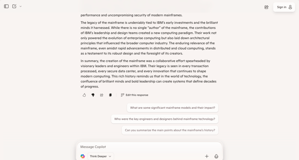Microsoft Copilot: Your AI companion screen