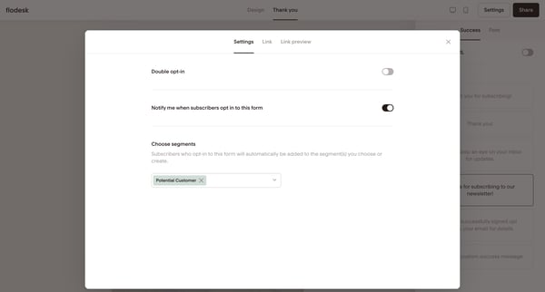 Simple link in bio | Flodesk screen