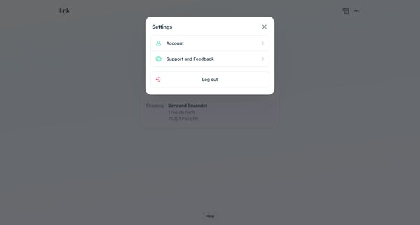 Link screen
