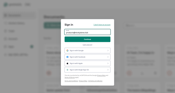 Login | Grammarly screen