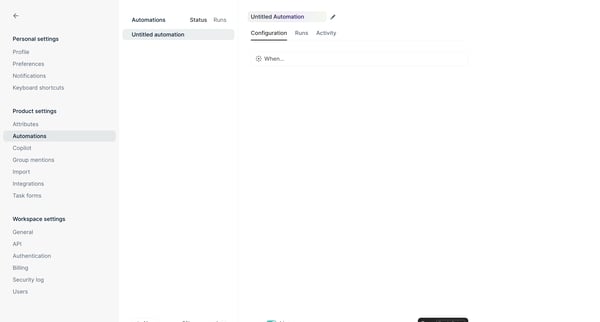 Automations - Settings - Height from Height