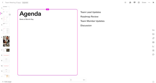 Team Meeting Copy screen