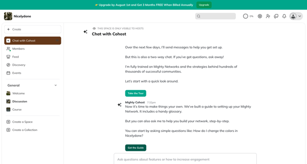 Chat with Cohost screen